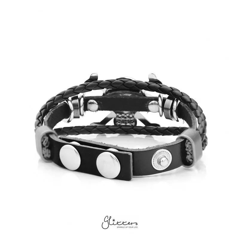 One Piece Anime Multilayer Adjustable Leather Bracelet