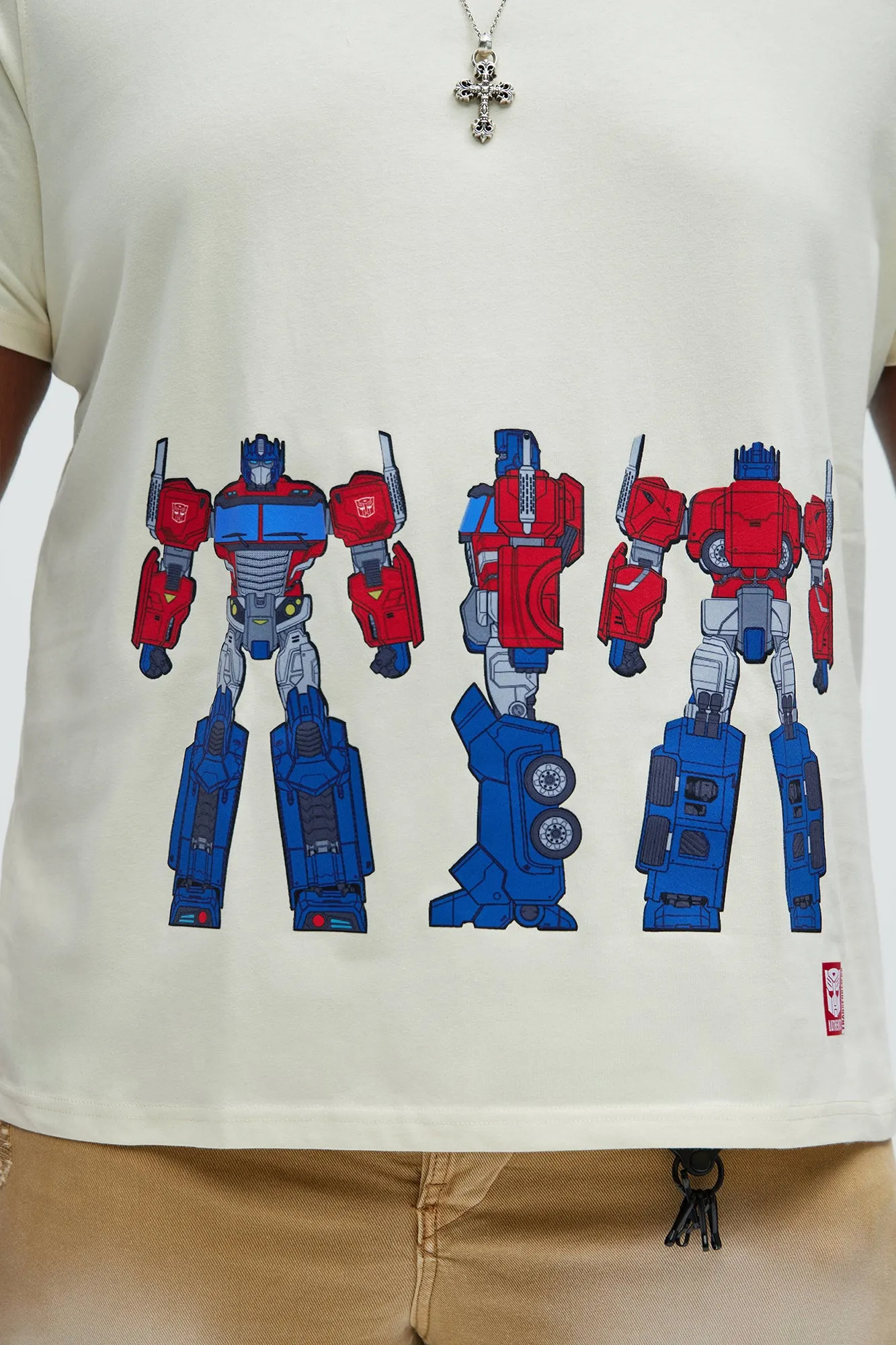 Optimus Prime Transformer Short Sleeve Tee - Off White