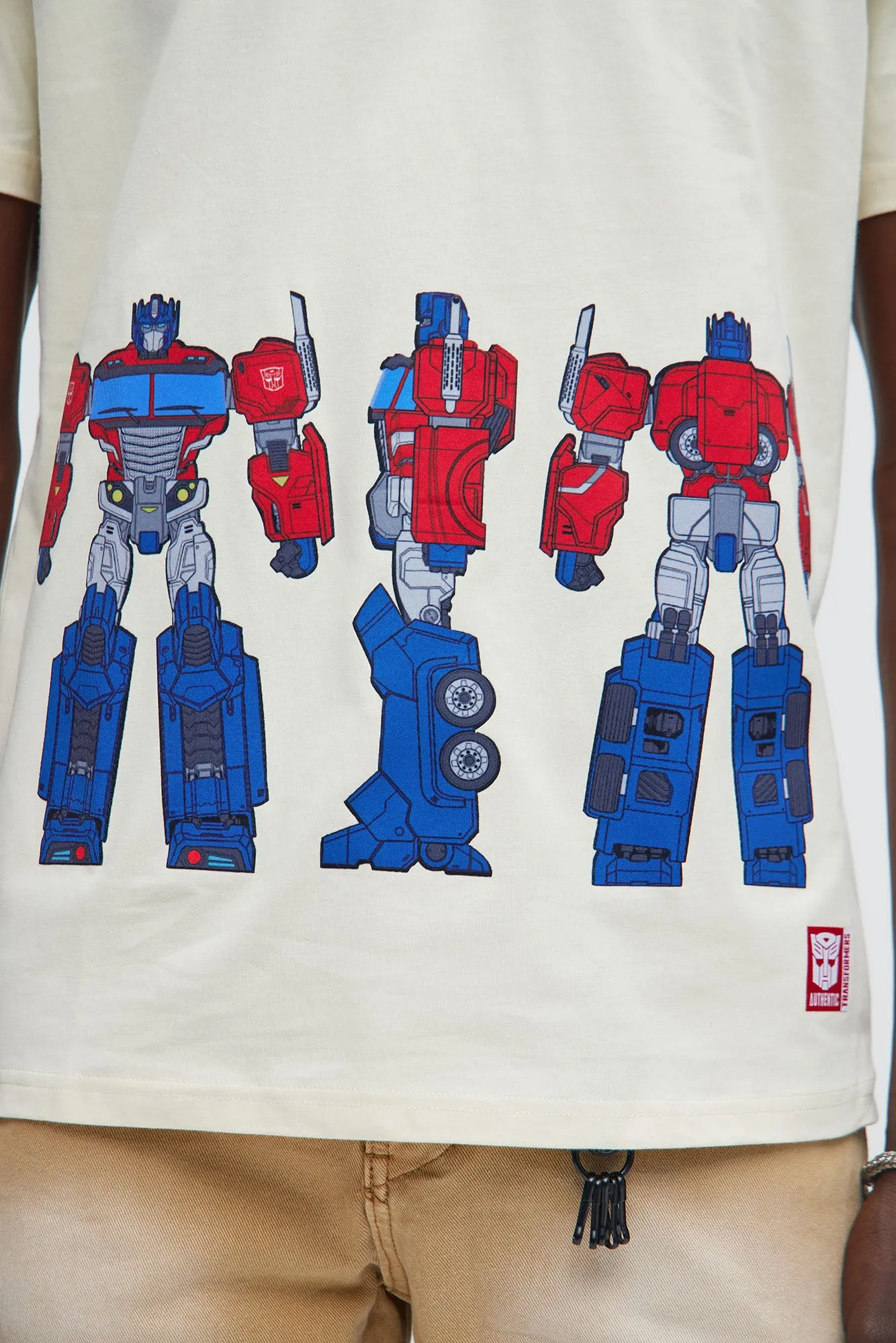 Optimus Prime Transformer Short Sleeve Tee - Off White