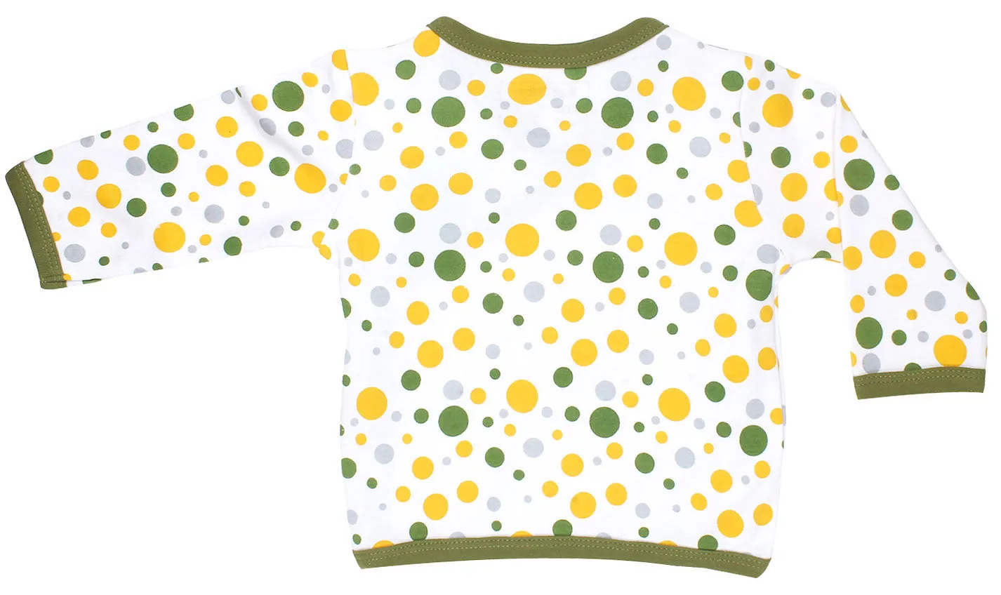 Organic Cotton Baby Kimono Bodysuit GOTS Certified (Dots)