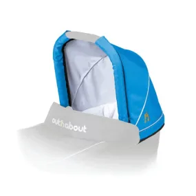 Out n About Double Carrycot Hood Fabric - Lagoon Blue