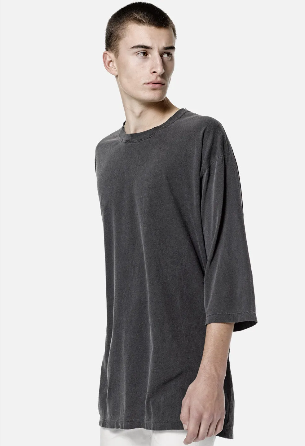 Oversized 3/4 Sleeve Tee / Black