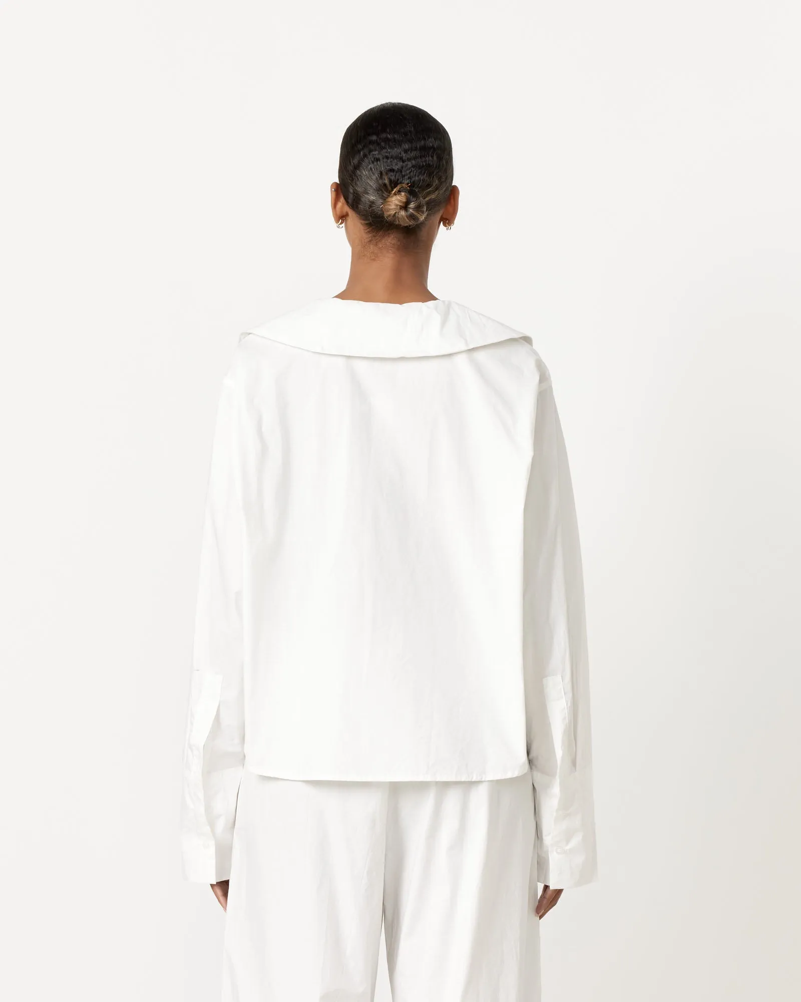 Oversized Collared Shirt in White