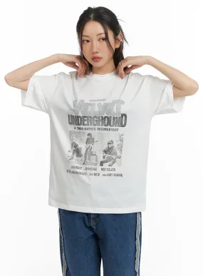 Oversized Cotton Graphic Tee CM425