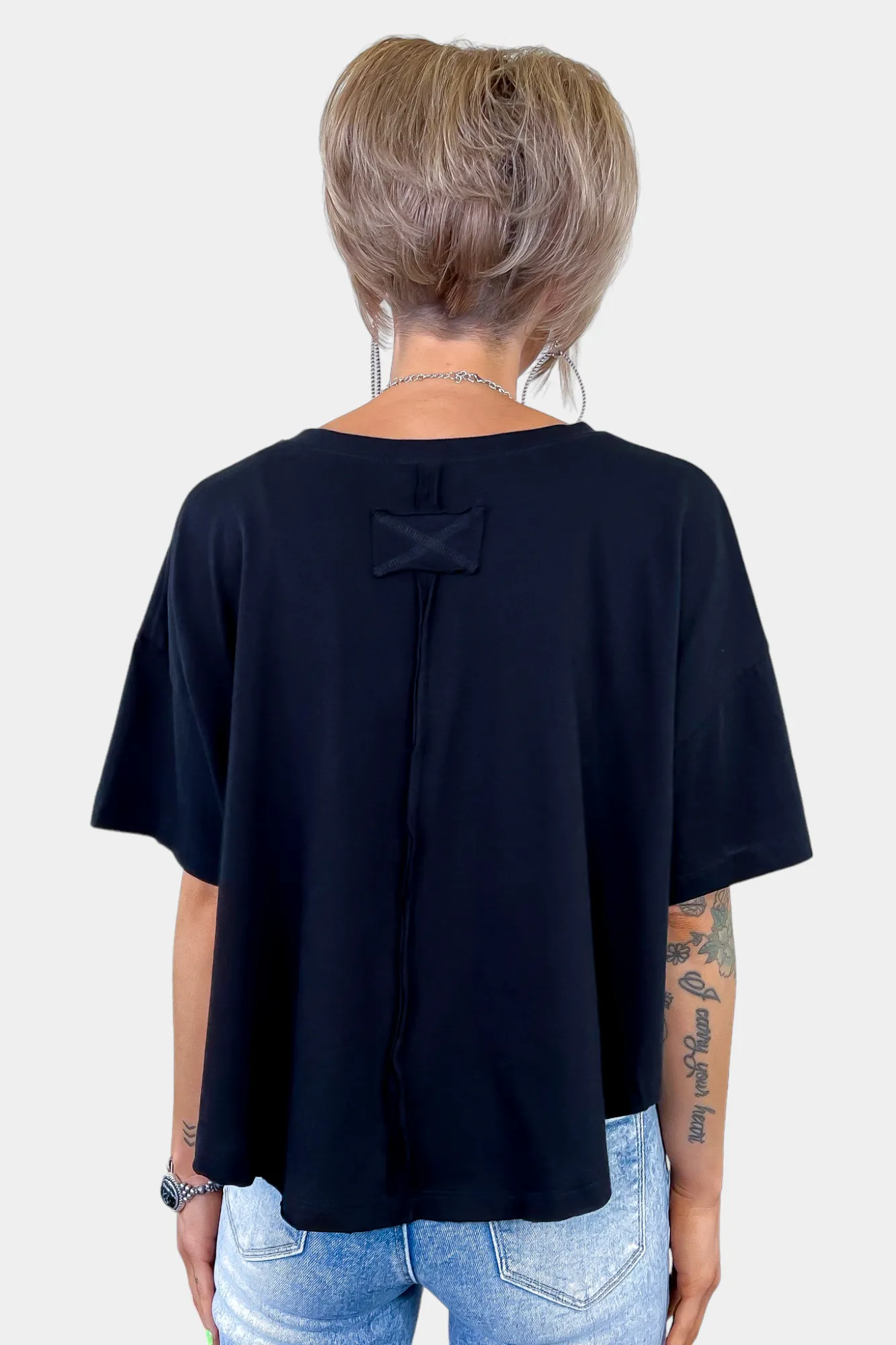 Oversized Crop Short Sleeve Top