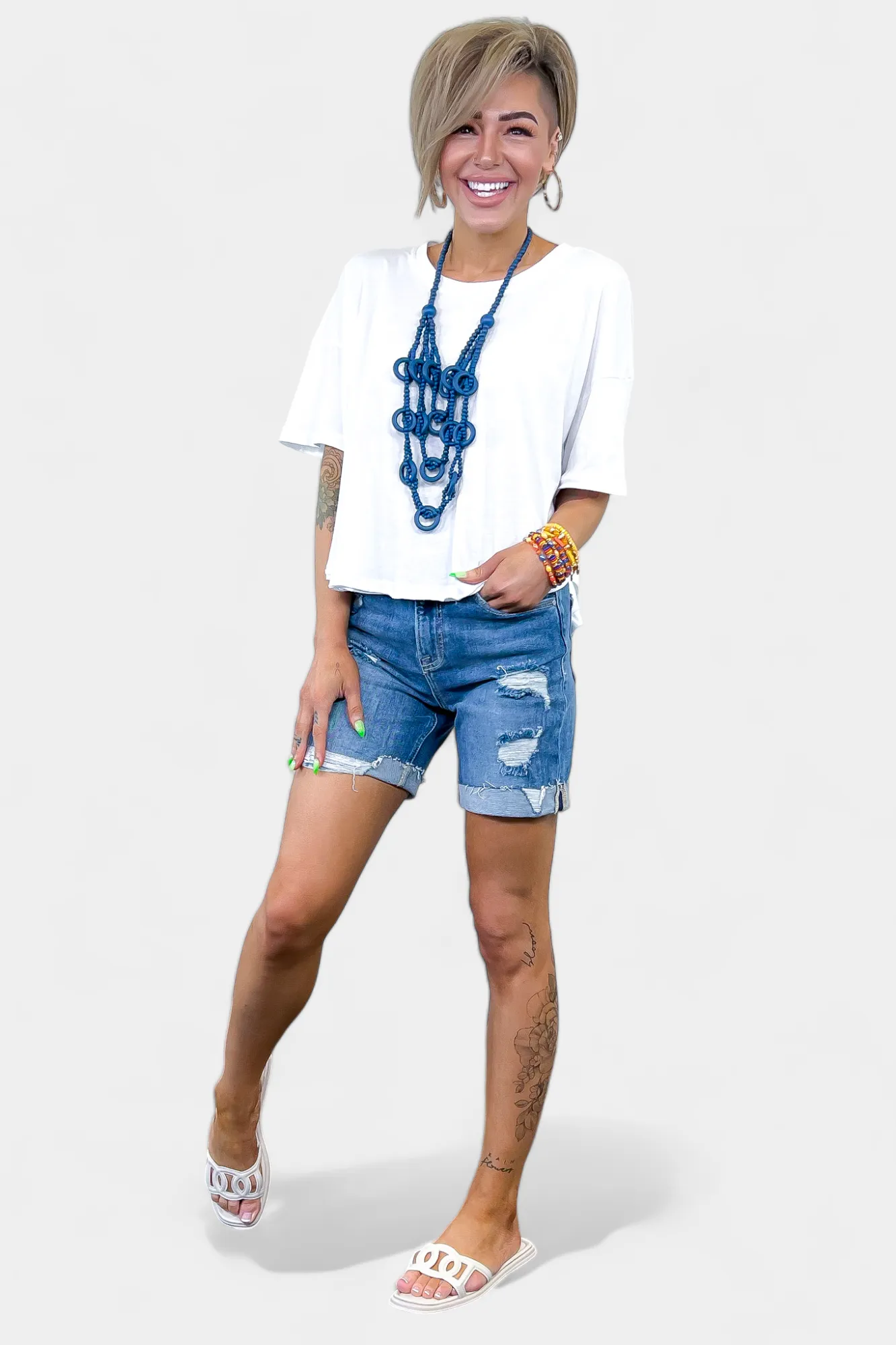 Oversized Crop Short Sleeve Top