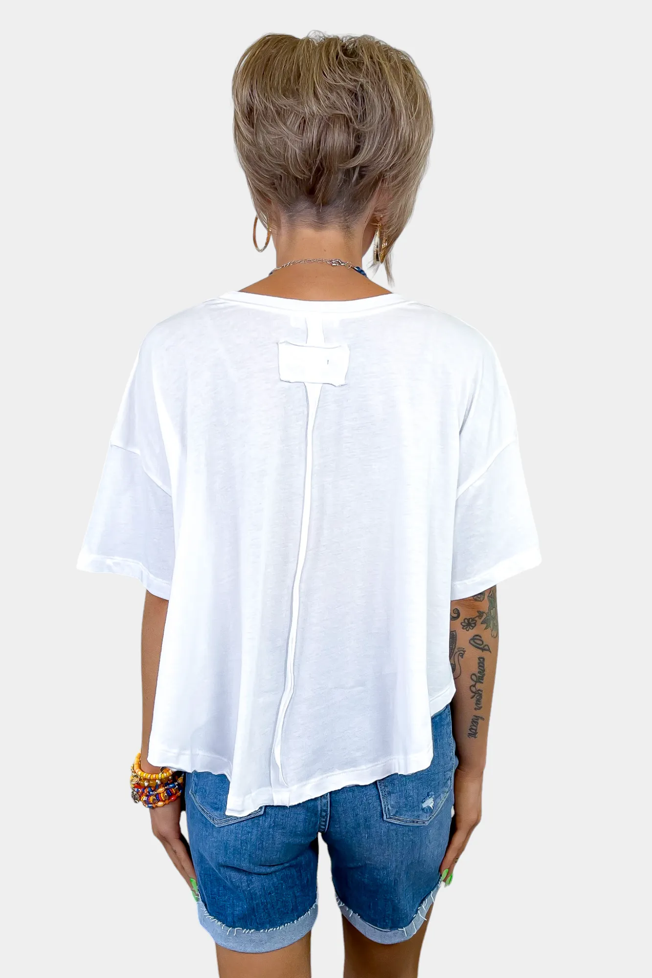 Oversized Crop Short Sleeve Top