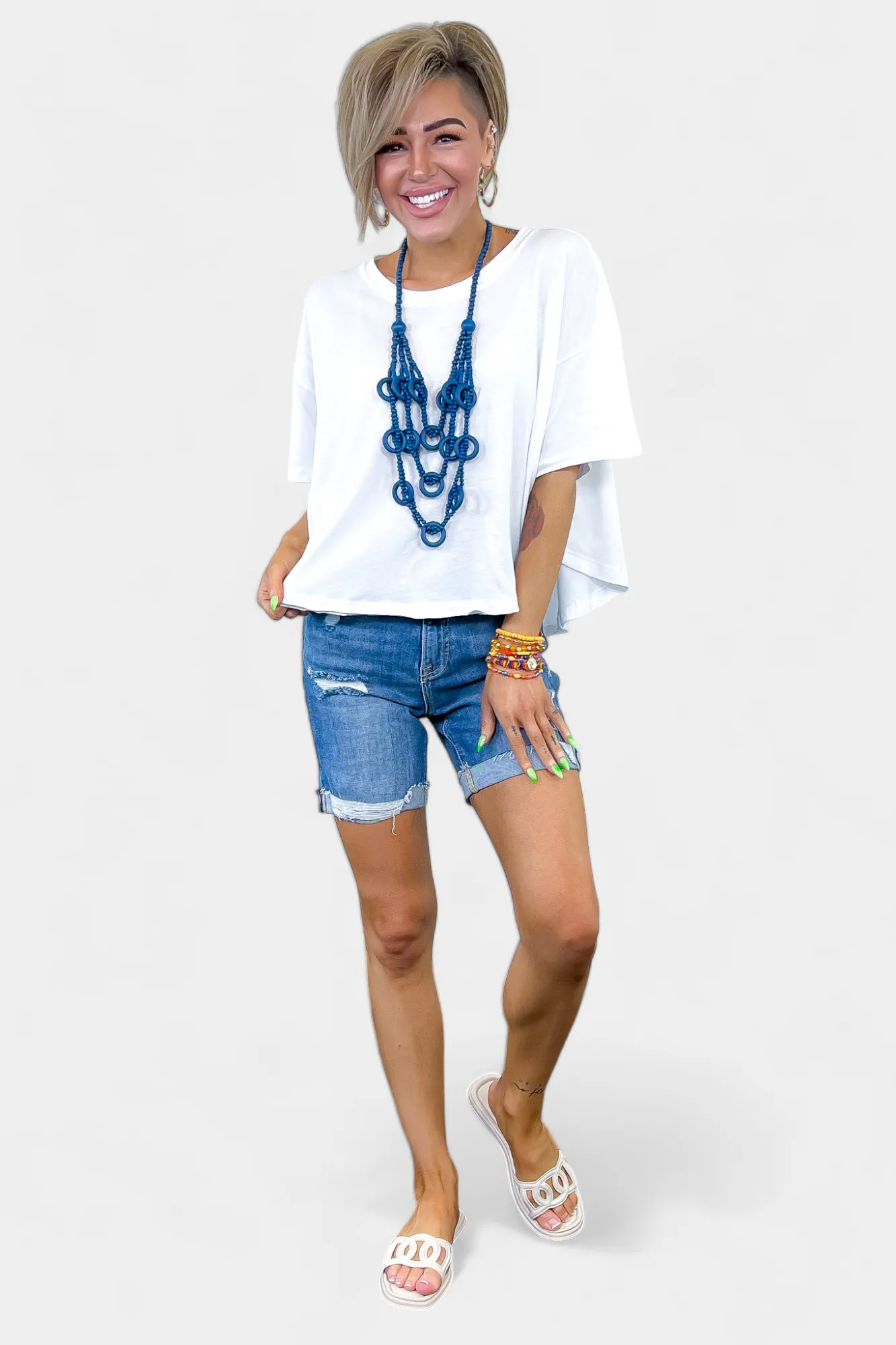 Oversized Crop Short Sleeve Top