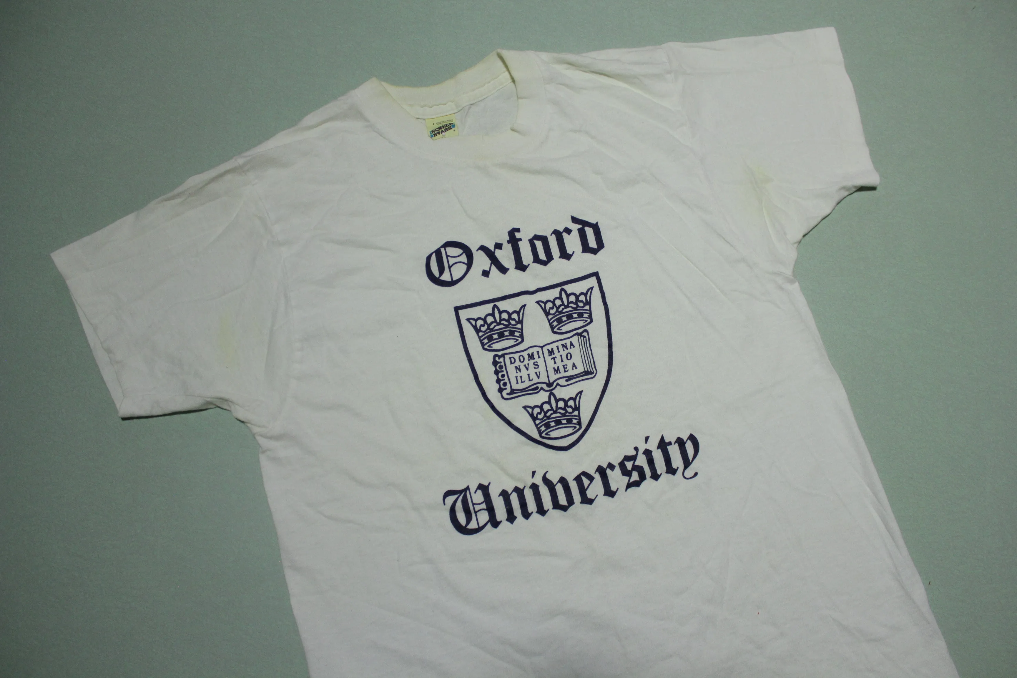 Oxford University Crest Vintage 80's Screen Stars USA Single Stitch Collegiate T-Shirt