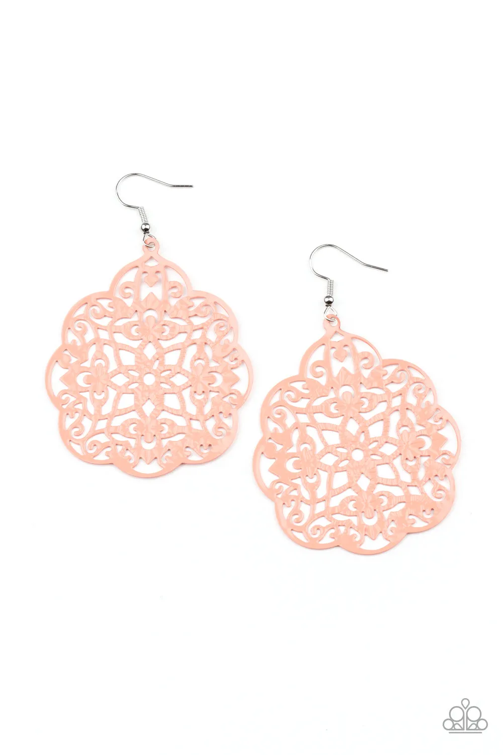 Paparazzi Earring ~ Mediterranean Eden - Orange