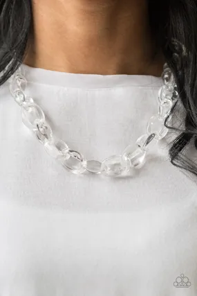 Paparazzi Ice Queen White Necklace Set