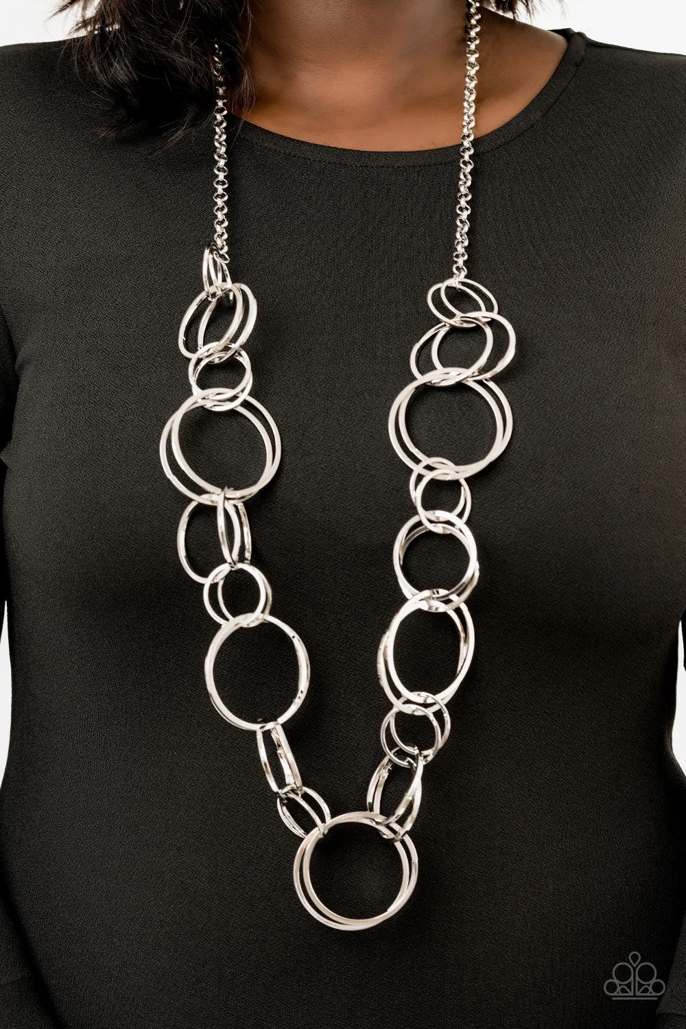 Paparazzi Natural-Born RINGLEADER Silver Necklace Set