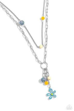 Paparazzi Seize the Swirls Blue Necklace & Earring Set