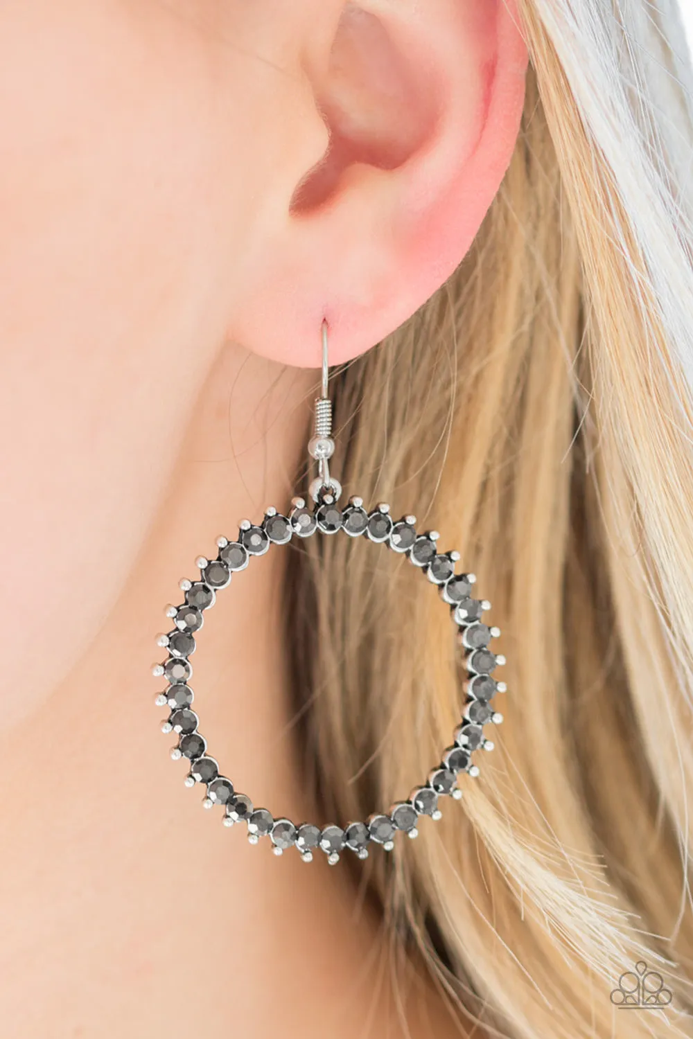 Paparazzi Spark Their Attention Silver Earrings