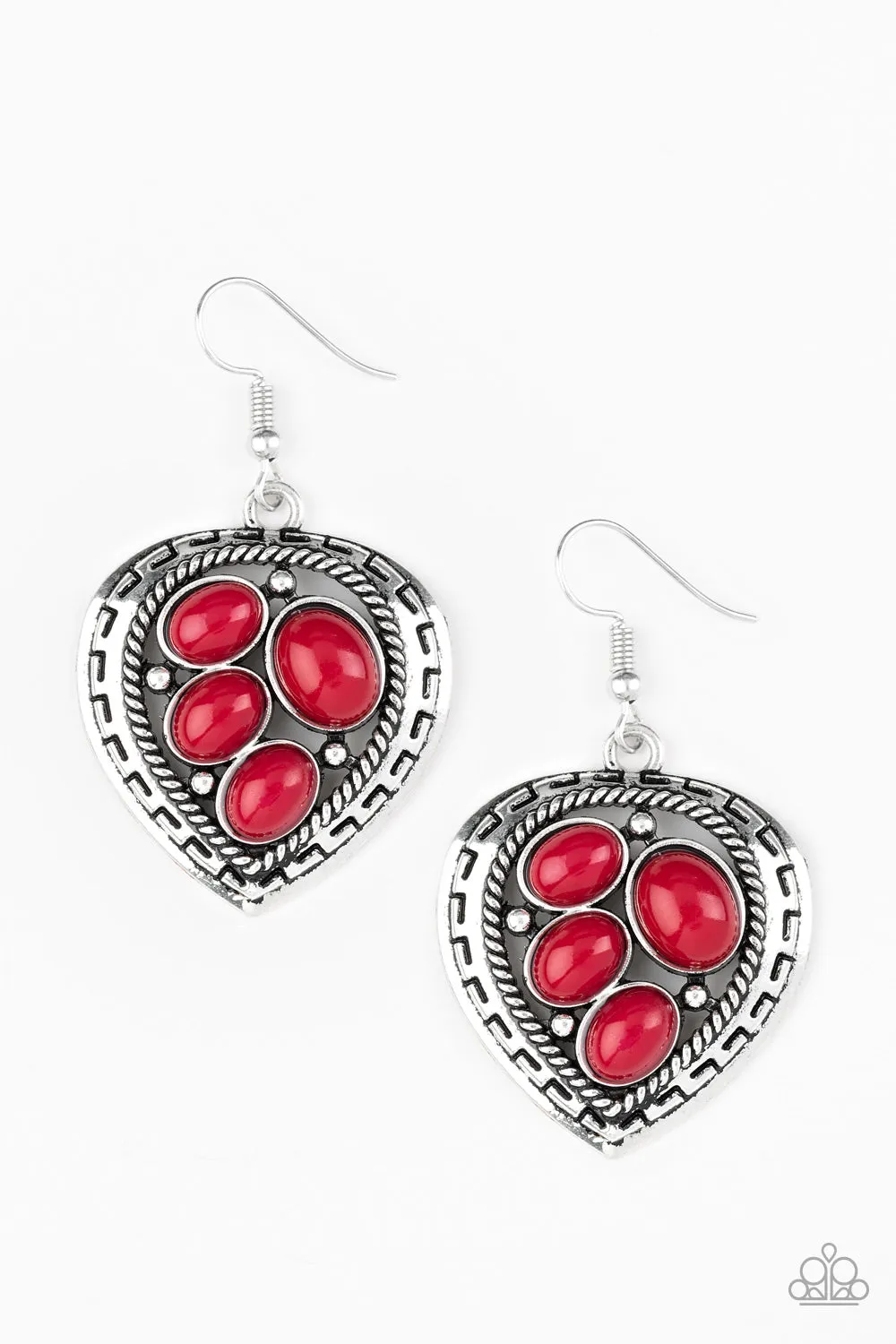 Paparazzi Wild Heart Wonder Red Earrings