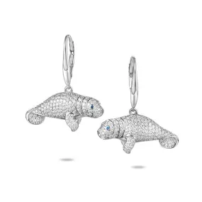 Pavé Manatee Earrings