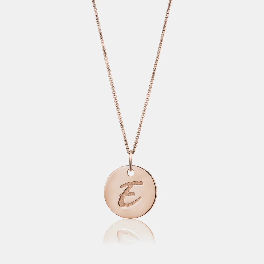 Personalized Gold Disc Necklace