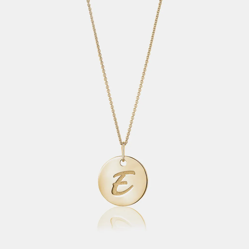 Personalized Gold Disc Necklace