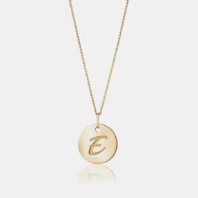 Personalized Gold Disc Necklace