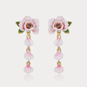 Pink Rose Earrings