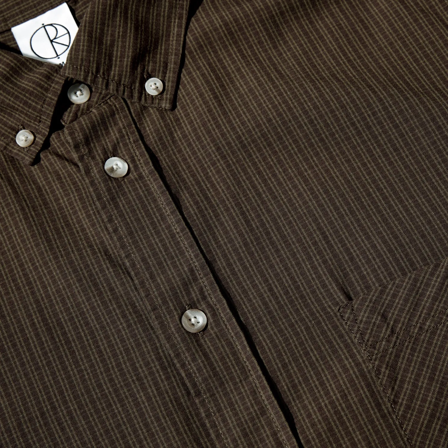 Polar Skate Co. Ben LS Poplin Button Up Shirt Brown