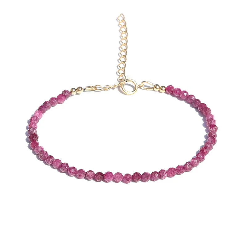 Raw Ruby Delicate Bracelet