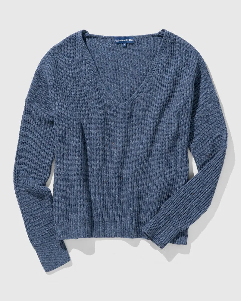 Recycled Wool V-Neck Sweater