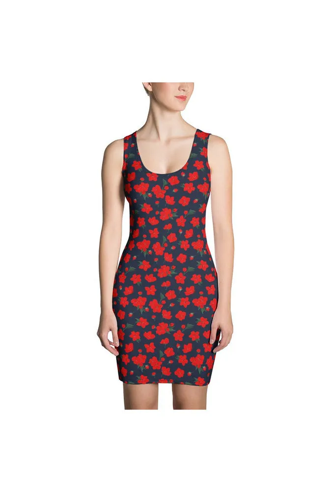 Red Floral Sublimation Cut & Sew Dress