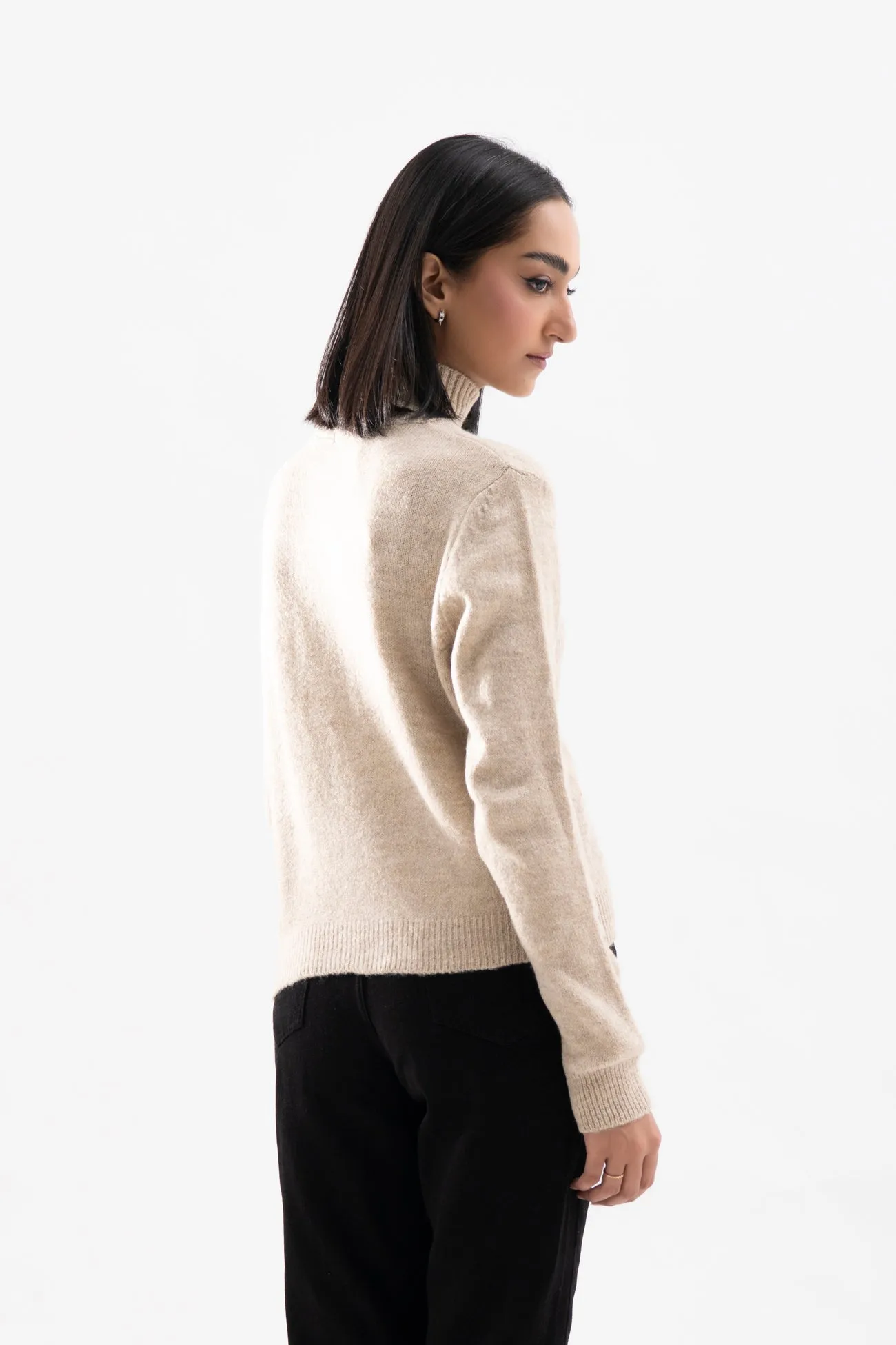 RIB KNIT LONG SWEATER