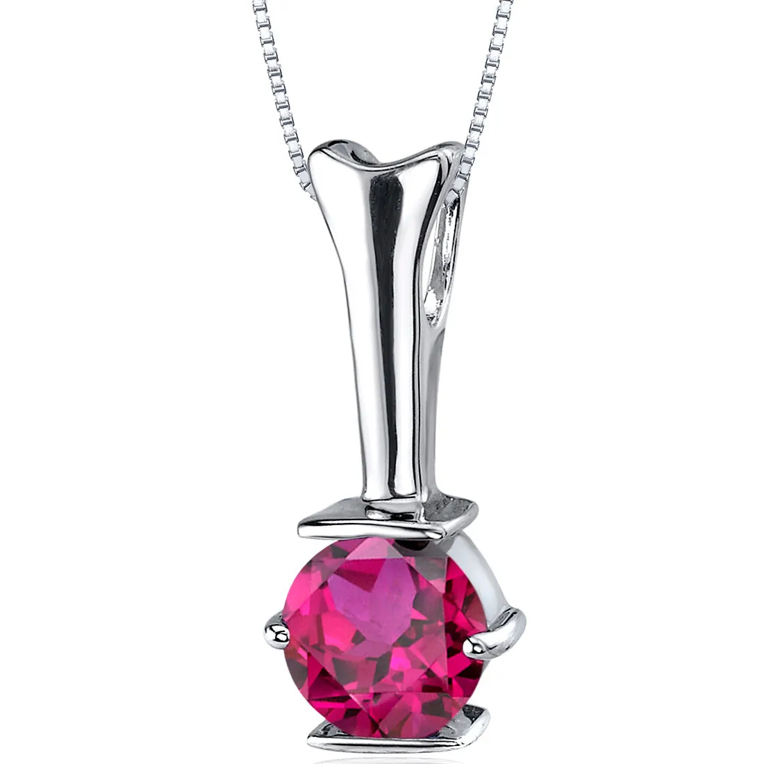 Ruby Pendant Sterling Silver 1.75 Carats