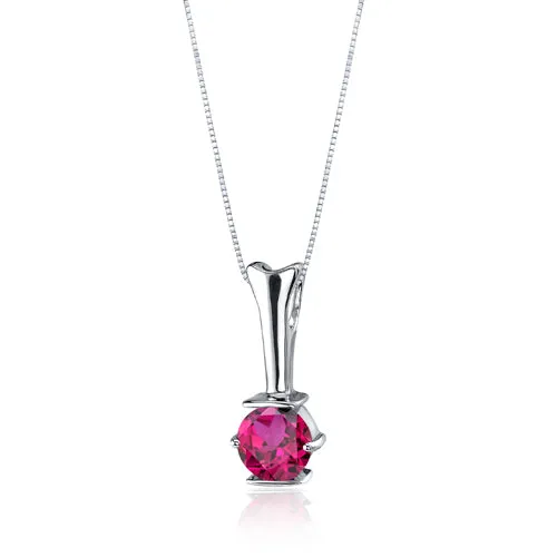 Ruby Pendant Sterling Silver 1.75 Carats