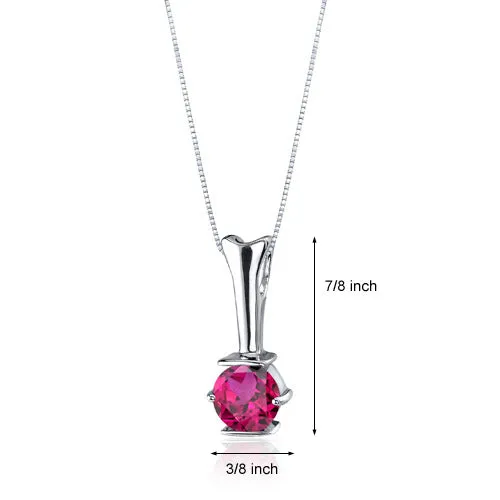 Ruby Pendant Sterling Silver 1.75 Carats