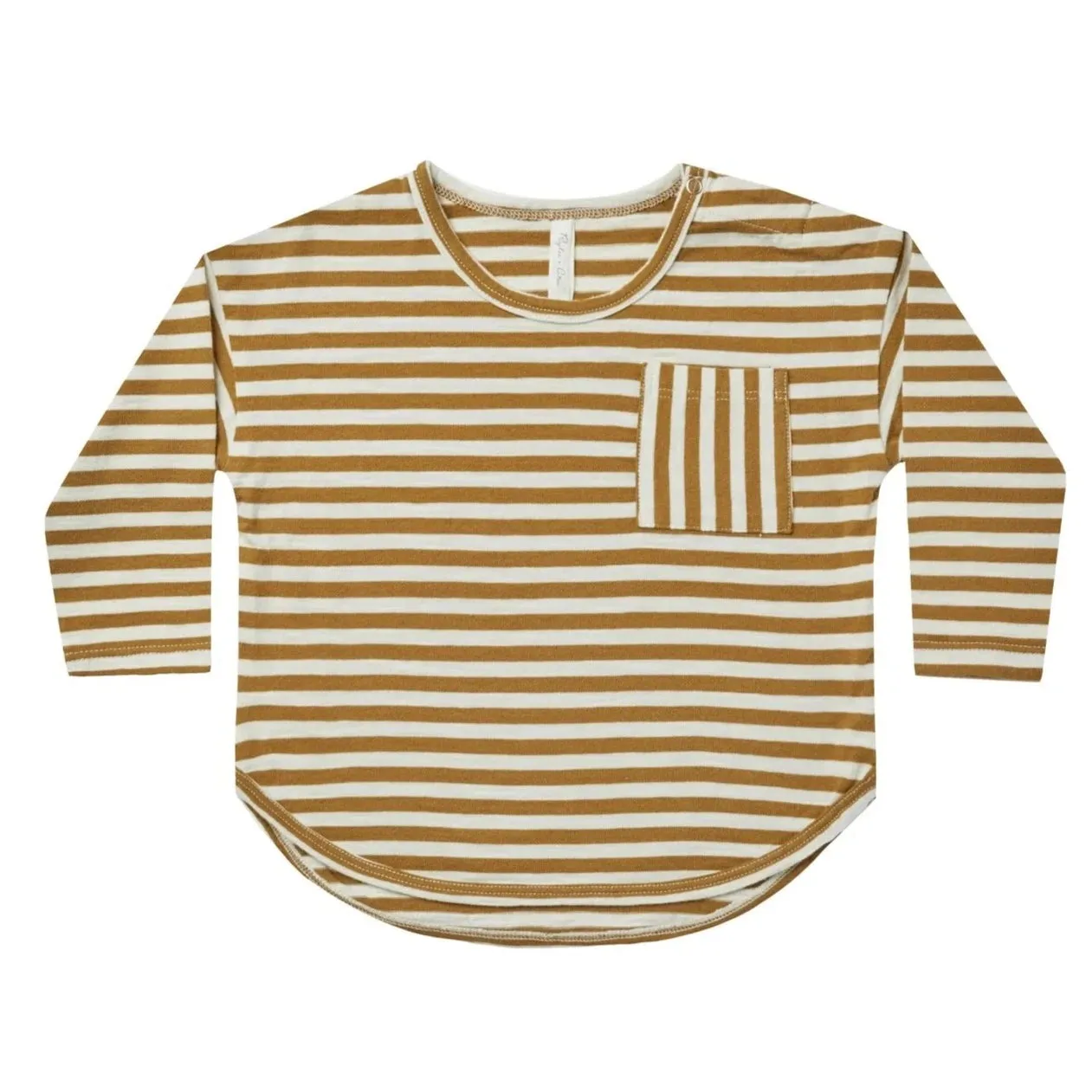 Rylee   Cru Chartreuse Banded Long Sleeve Baby Tee