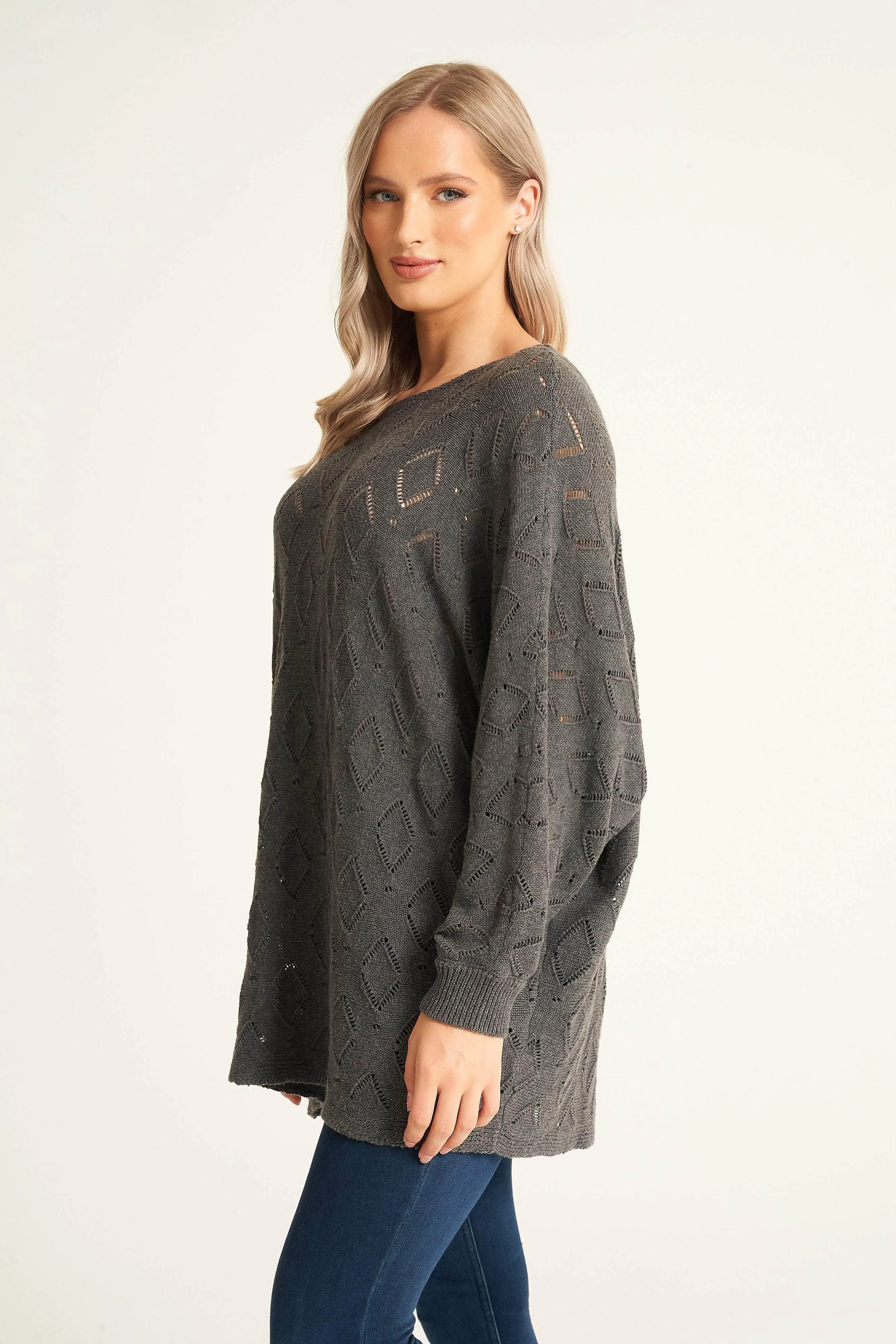 Saloos Geometric Diamond Shapes Jumper