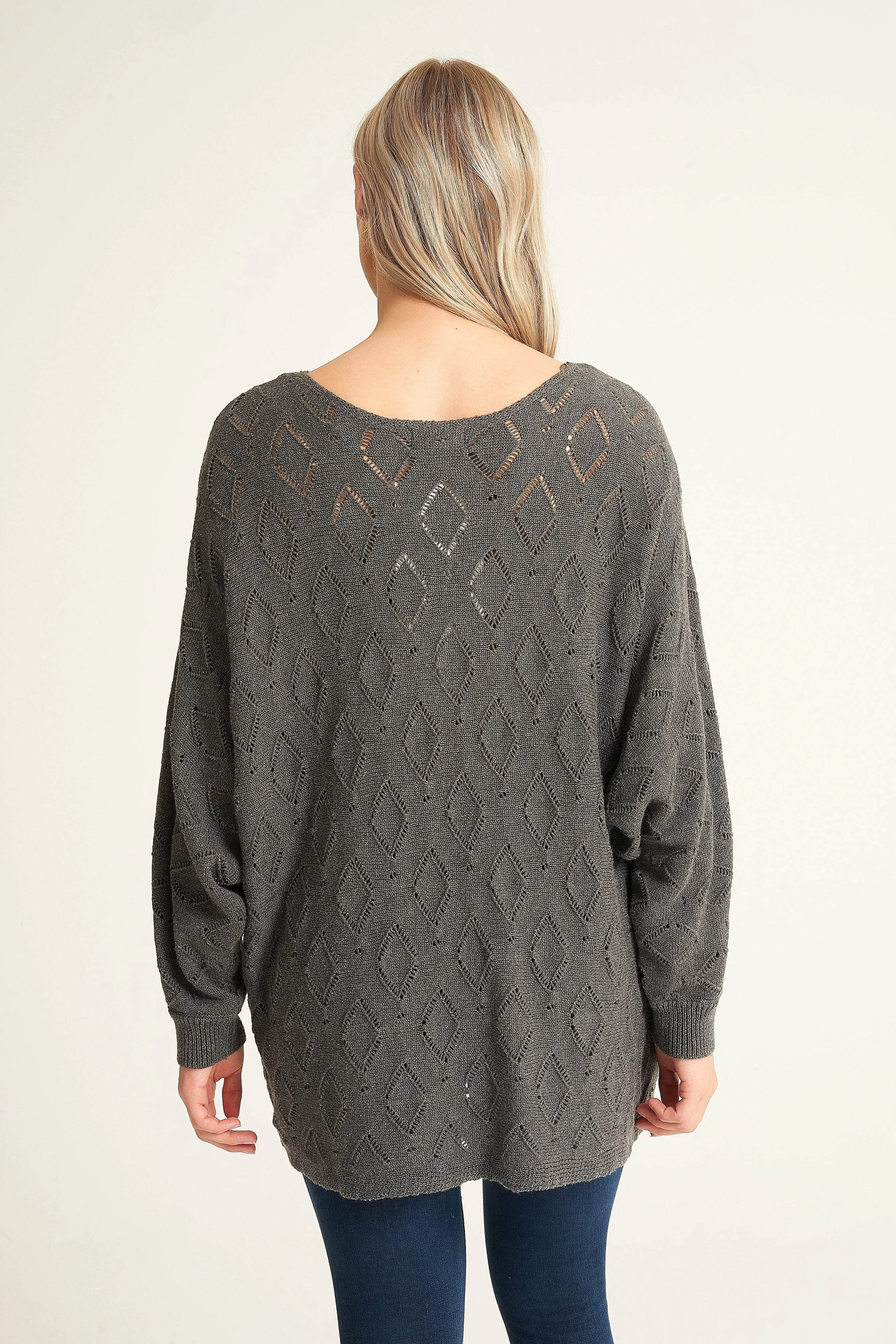 Saloos Geometric Diamond Shapes Jumper