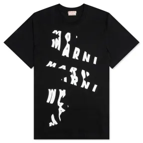 Scanned Logo T-Shirt - Black