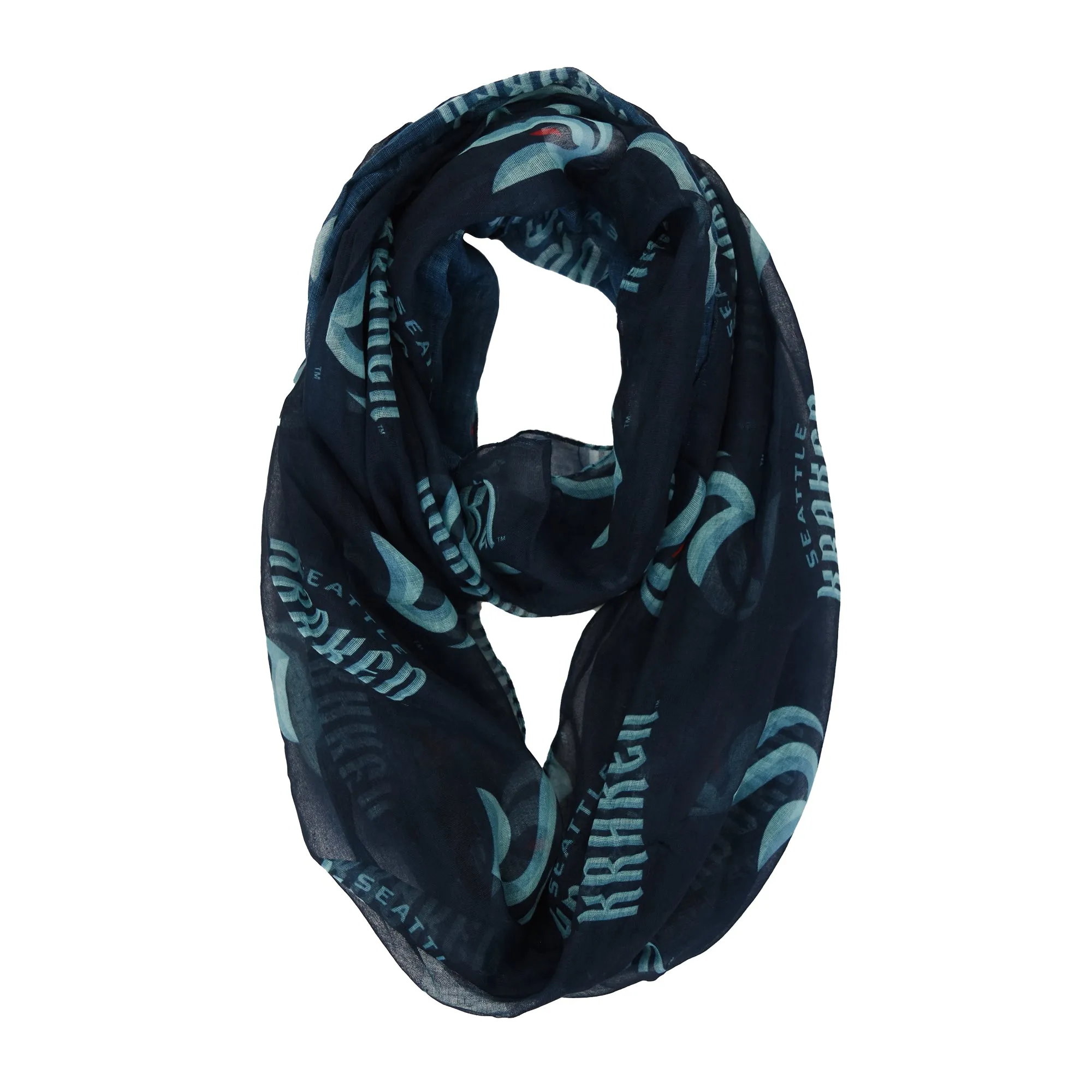 Seattle Kraken Blue Infinity Scarf