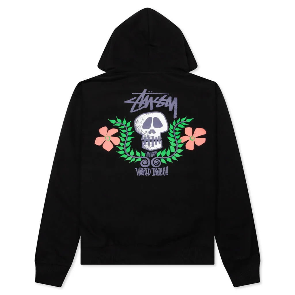 Skull Crest Hoodie - Black