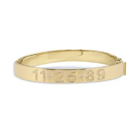 Slim Diamond Personalized Bangle