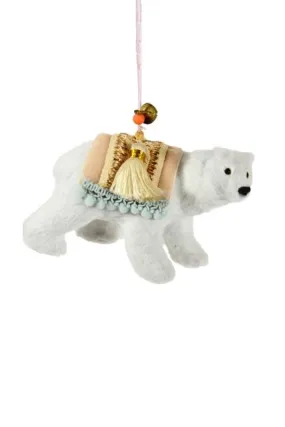 SOFT ARCTIC POLAR BEAR ORNAMENT