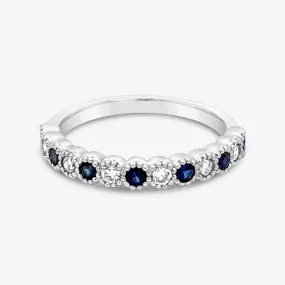 Stackable Round Sapphire & Diamond Ring