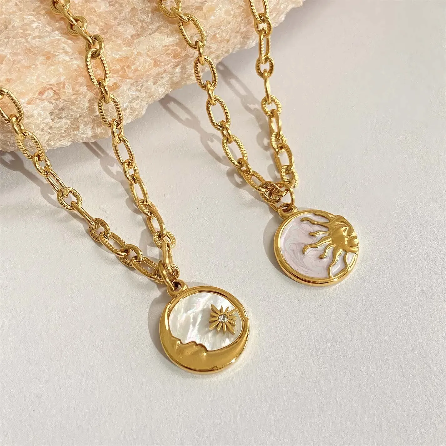 Sun & Moon - Mother of Pearl Necklace