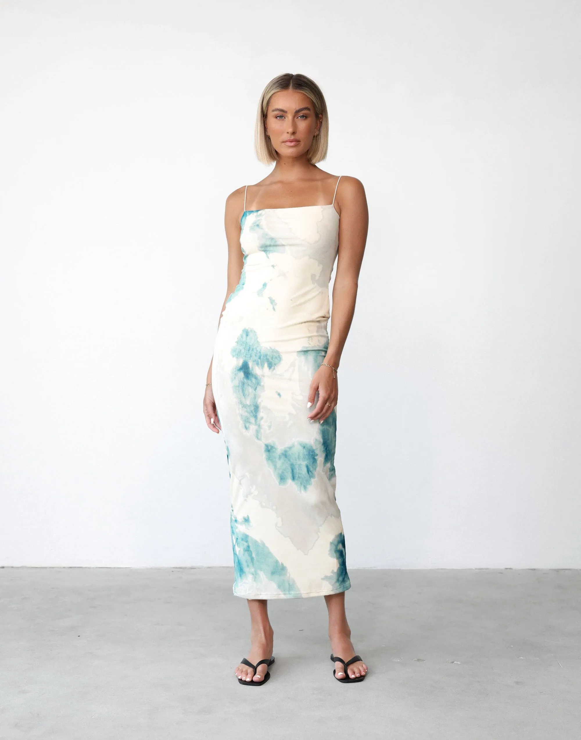 Tammy Maxi Dress (Blue Marble)