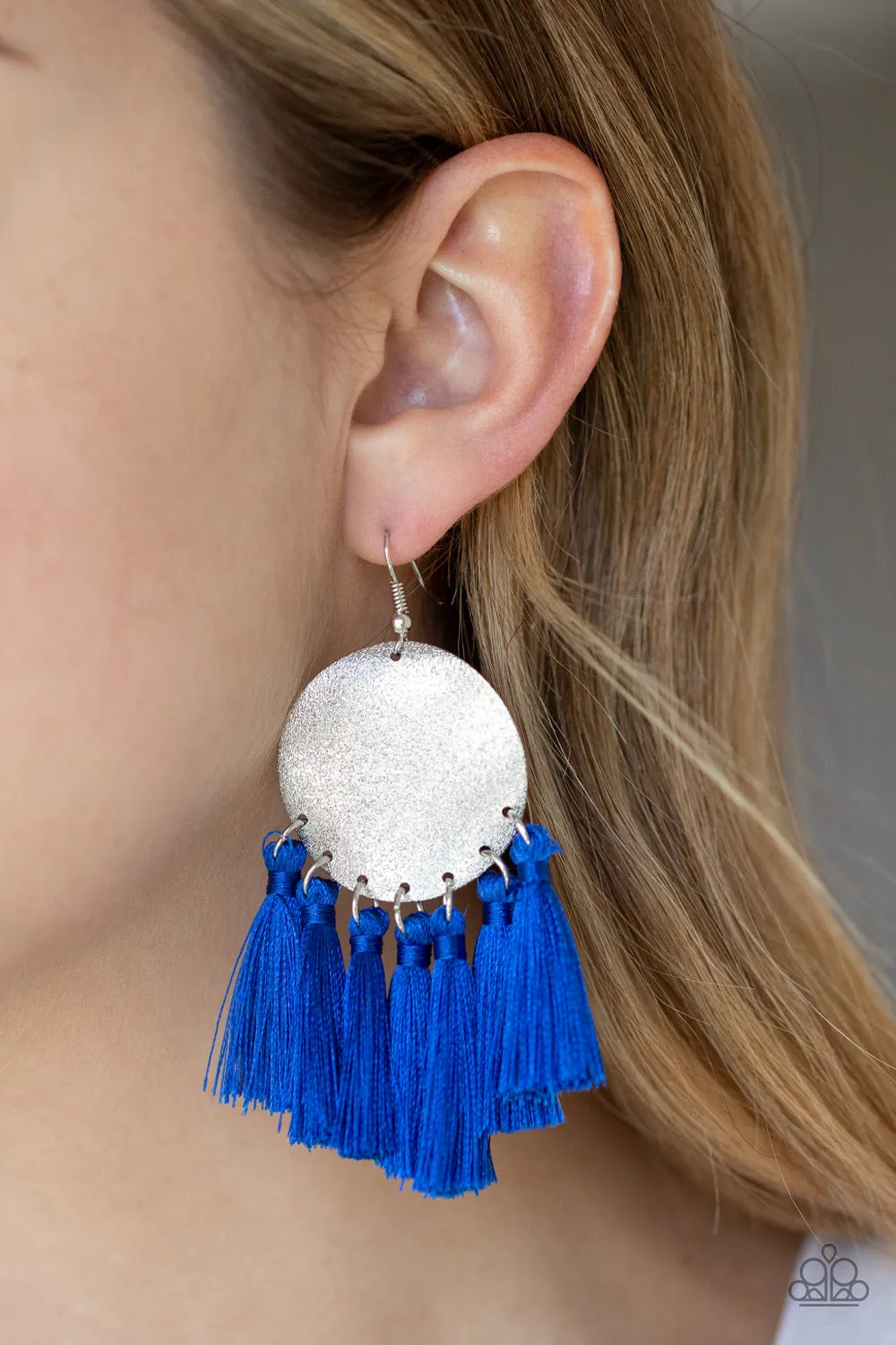 Tassel Tribute Blue-Earrings