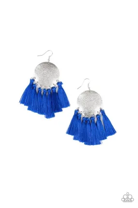 Tassel Tribute Blue-Earrings