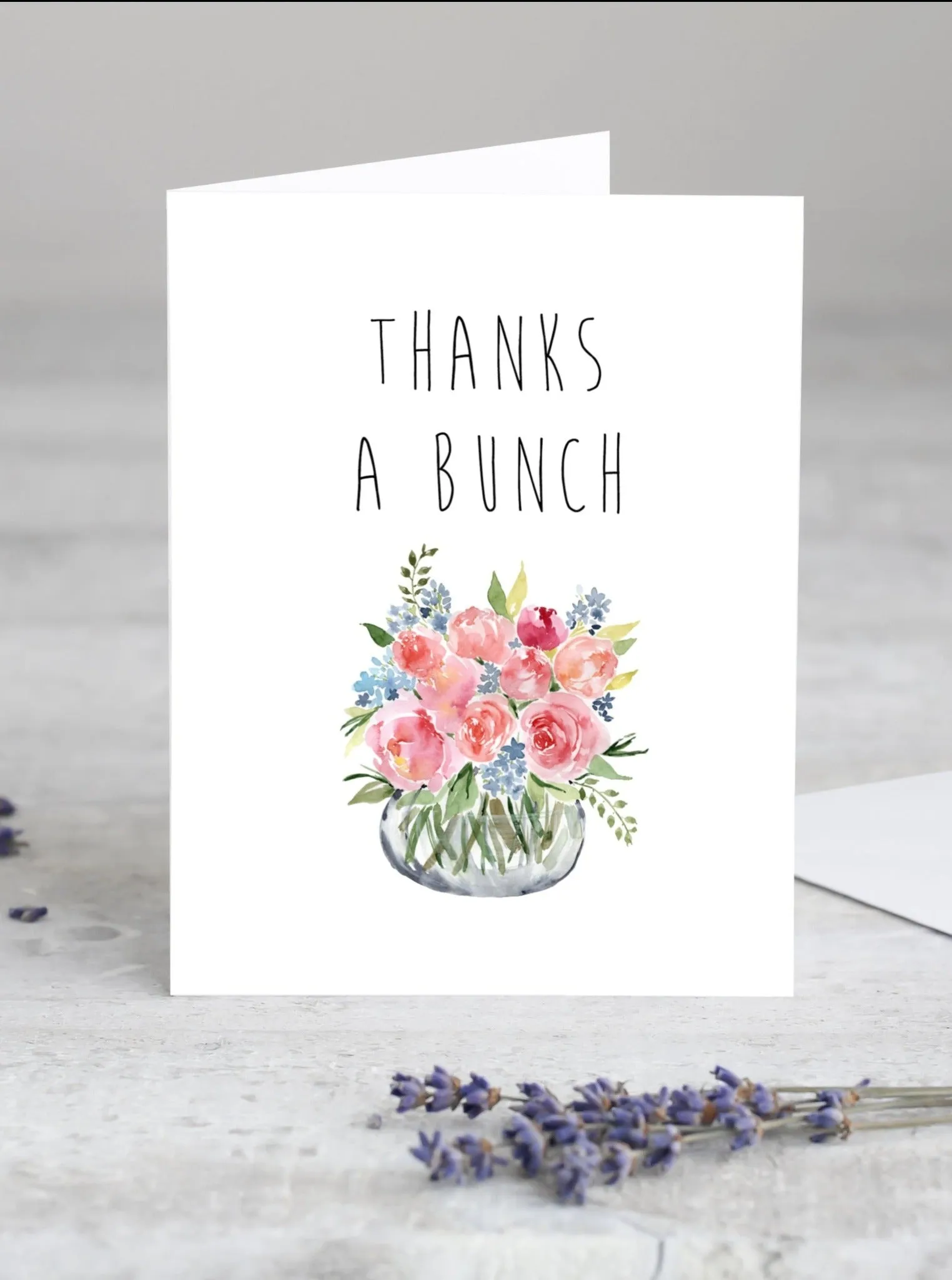 Thanks A Bunch Floral Card