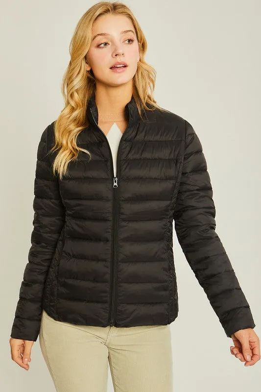 Ultra Lightweight Padded Thermal Zip Up Jacket