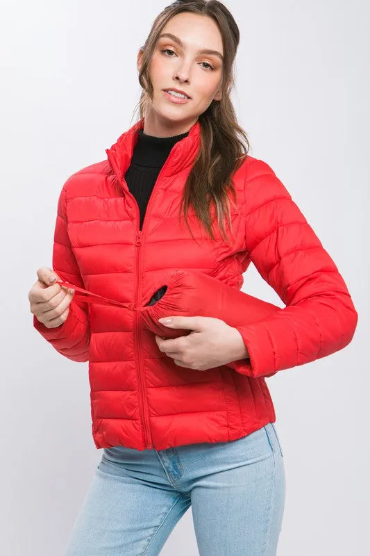 Ultra Lightweight Padded Thermal Zip Up Jacket