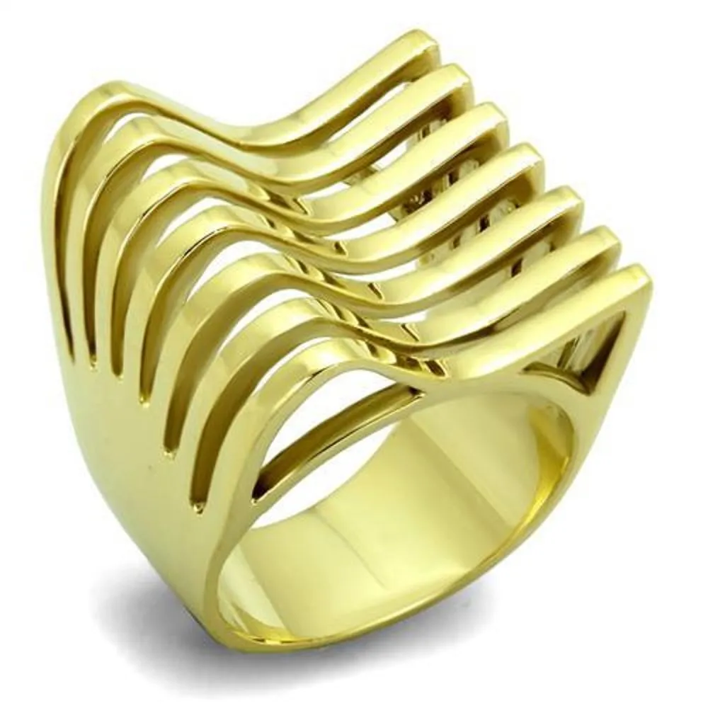 WildKlass Stainless Steel Ring IP Gold Women