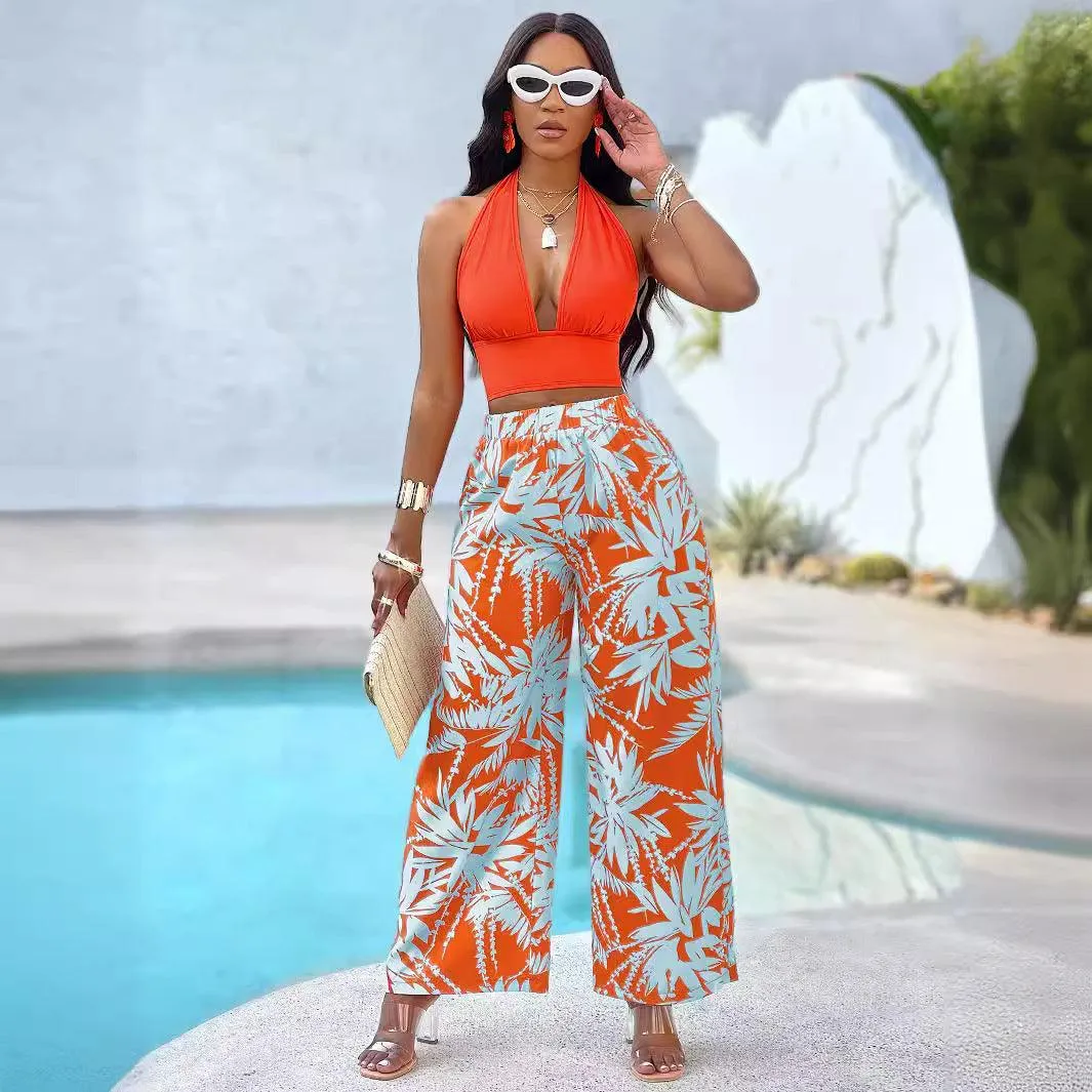 Women Clothing Floral Pant Set